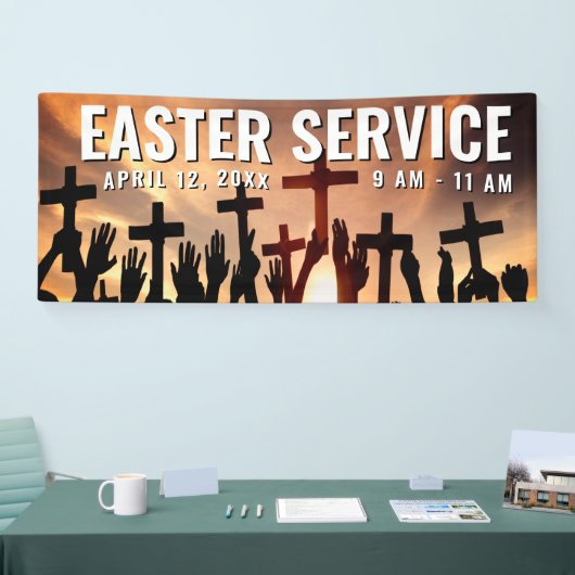 Kerk Pasen Service Time Banner (Beurs)