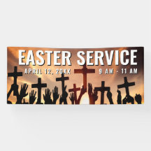 Kerk Pasen Service Time Banner