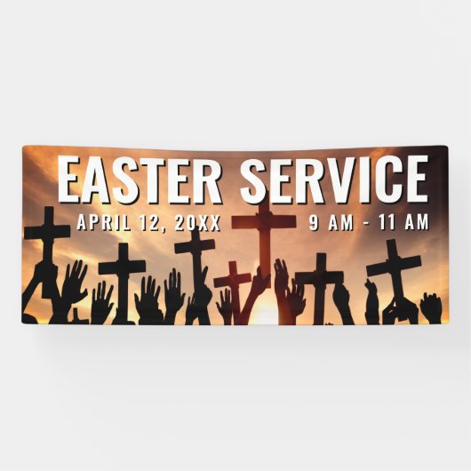 Kerk Pasen Service Time Banner (Horizontaal)