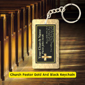 Kerk Pastoor Goud En Zwarte Bulk Sleutelhanger