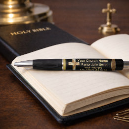 Kerk Pastoor Klasse Goud En Zwart  Pen