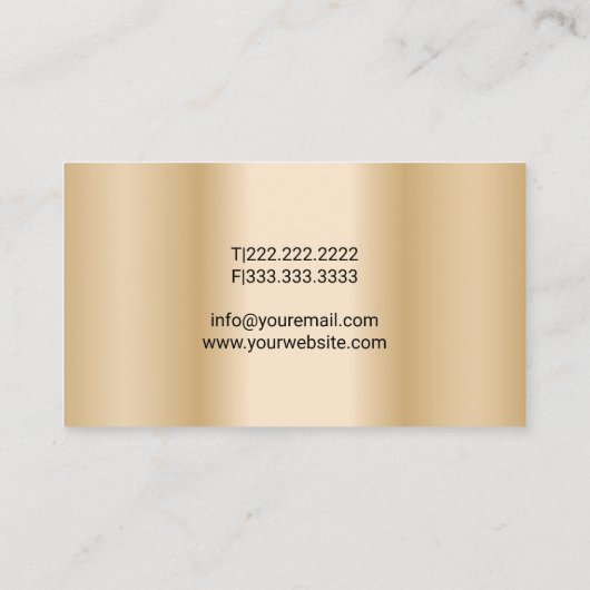 Kerk pastoor minister Christus kruis modern goud Visitekaartje (Achterkant)