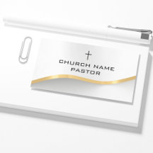 Kerk Pastoor Modern Zilver Goud Christelijk Kruis