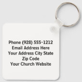 Kerk Pastor Classy Black Cross Business Sleutelhanger (Achterkant)