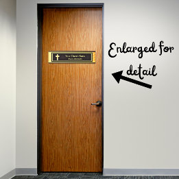 Kerk Pastor Classy Goud en Zwart Deurbordje