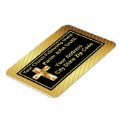 Kerk Pastor Classy Goud en Zwart Magneet (Linkerzijde)