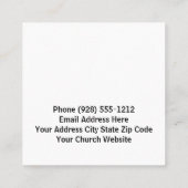 Kerk Pastor Classy Goud en Zwart Plein Vierkante Visitekaartje (Achterkant)