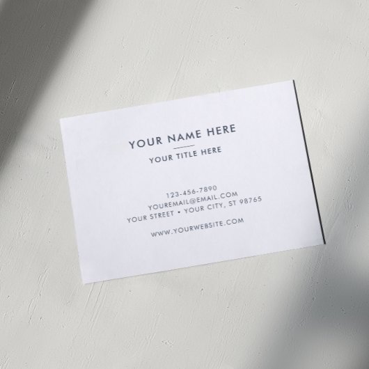 Kerk Pastor Modern Minimal Cross Faith Navy Visitekaartje