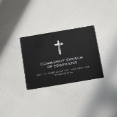 Kerk Pastor Modern Minimal Cross Faith Zwart Visitekaartje