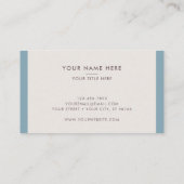 Kerk Pastor Modern Minimal Cross Shield Blauw Visitekaartje (Achterkant)