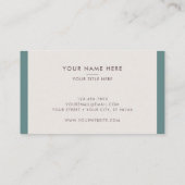 Kerk Pastor Modern Minimal Cross Shield Groen Visitekaartje (Achterkant)