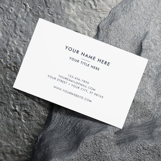 Kerk Pastor Modern Minimal Religious Cross Navy Visitekaartje