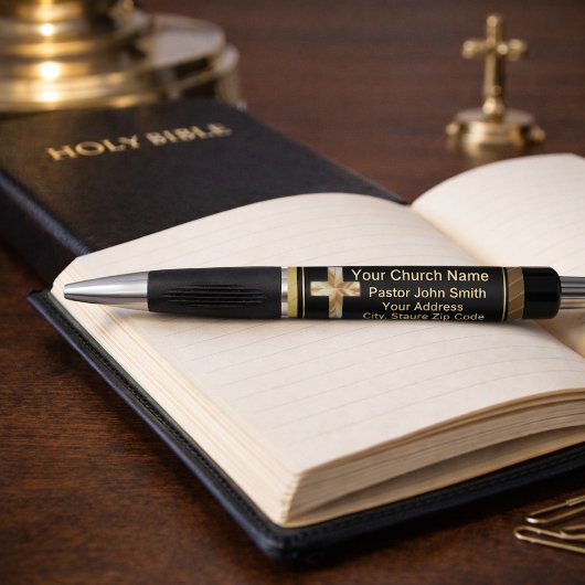 Kerk Pastorklasse Goud en Zwart Pen