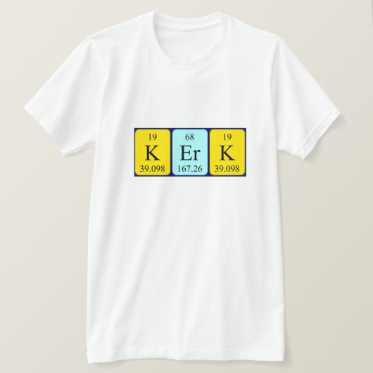 Kerk periodieke lijst - noem shirt (Design voorkant)