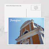 kerk portofino giorgio briefkaart (Voorkant / Achterkant)