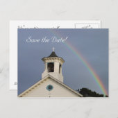 Kerk Regenboog Save the Date Aankondigingskaart (Voorkant / Achterkant)