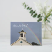 Kerk Regenboog Save the Date Aankondigingskaart (Staand voorkant)