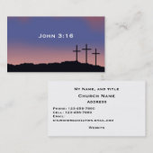 Kerk/religie Drie kruisen Sunset sky Busine Visitekaartje (Voorkant / Achterkant)