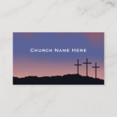 Kerk / Religieus Drie kruisen met QR-code Visitekaartje (Voorkant)