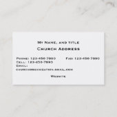 Kerk/religieus kruis Silhouette op een blauwe heme Visitekaartje (Achterkant)