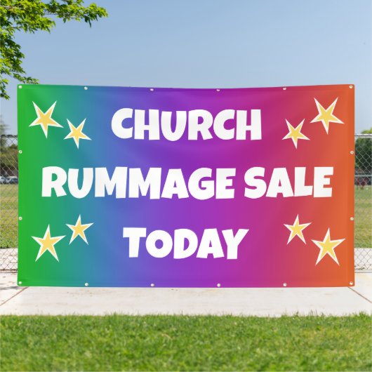 Kerk Rommelmarkt! Regenboog Banner (Buitenkant)