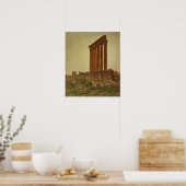 Kerk - Ruïnes van de tempel van Zeus Baalbek 1868 Poster (Keuken)