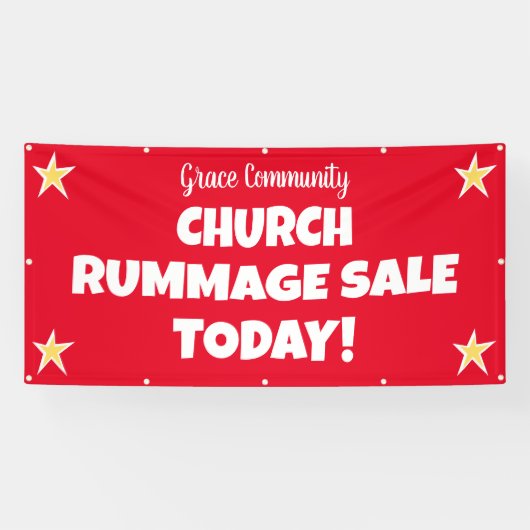 Kerk Rummage Sale! Aangepaste banner (Horizontaal)