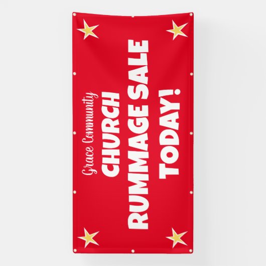 Kerk Rummage Sale! Aangepaste banner (Verticaal)