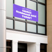 Kerk Rummage Sale! Gepersonaliseerde banner (Buitenkant Gebouw)