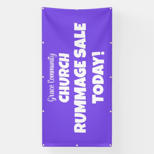 Kerk Rummage Sale! Gepersonaliseerde banner (Verticaal)