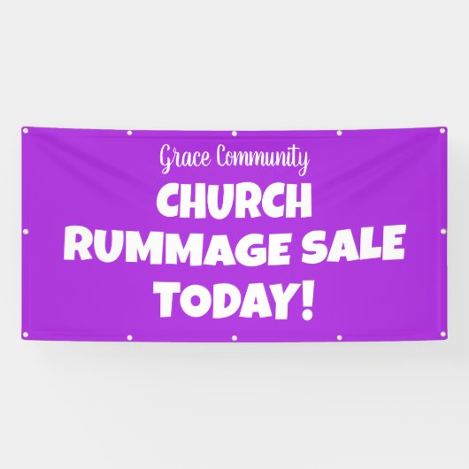Kerk Rummage Sale! Gepersonaliseerde banner (Horizontaal)