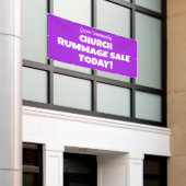 Kerk Rummage Sale! Gepersonaliseerde banner (Buitenkant Gebouw)