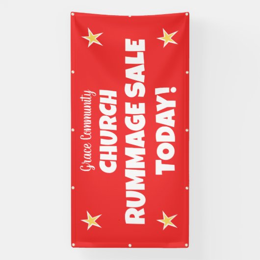 Kerk Rummage Sale! Gepersonaliseerde banner (Verticaal)