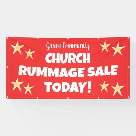 Kerk Rummage Sale! Gepersonaliseerde banner (Horizontaal)