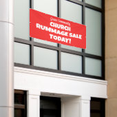 Kerk Rummage Sale! Gepersonaliseerde banner (Buitenkant Gebouw)