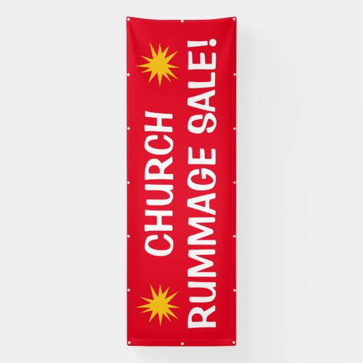 Kerk Rummage Sale! Grote banner (Verticaal)