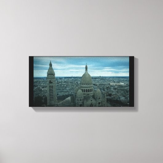 Kerk Sacré-Coeur op Montmartre Canvas Afdruk (Voorkant)