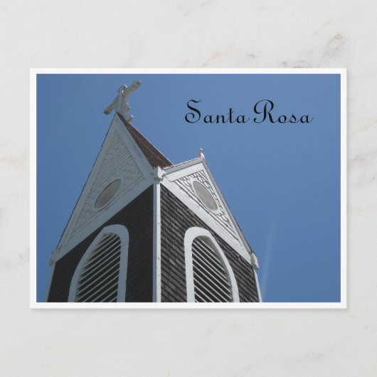 Kerk - Santa Rosa, Ca. Briefkaart (Voorkant)