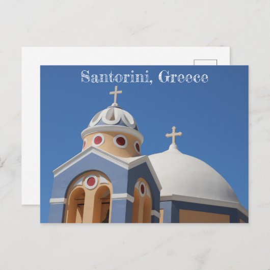 Kerk Santorini in Griekenland Briefkaart (Voorkant / Achterkant)