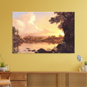 Kerk - Scène op de Catskill Creek, Canvas Afdruk (Insitu (Woonkamer))