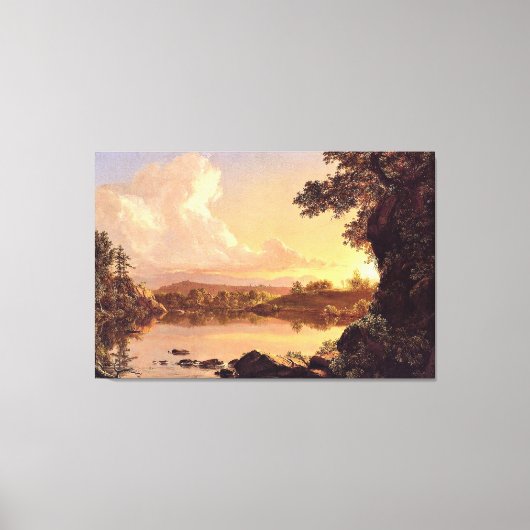 Kerk - Scène op de Catskill Creek, Canvas Afdruk (Voorkant)