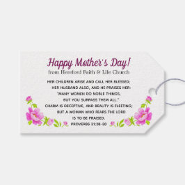 Kerk, school of organisatie-Moederdag Cadeaulabel