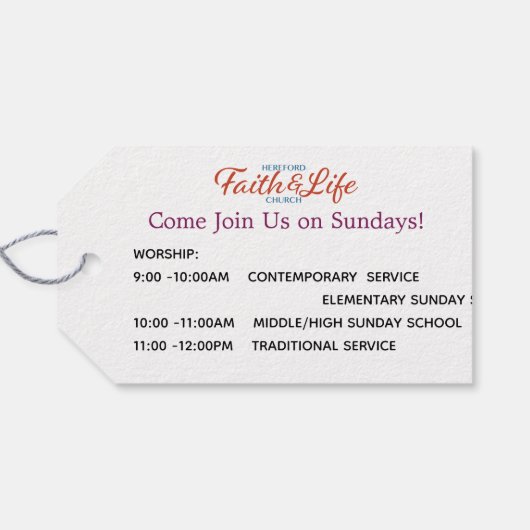 Kerk, school of organisatie-Moederdag Cadeaulabel (Achterkant Horizontaal)