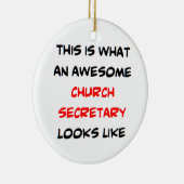 kerk secretaresse geweldige keramisch ornament (Rechts)