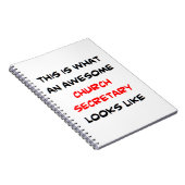 kerk secretaresse geweldige notitieboek (Rechterzijde)