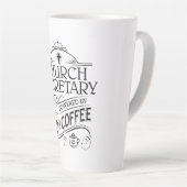 Kerk Secretaris Powered by God & Coffee Latte Mok (Rechterhoek)