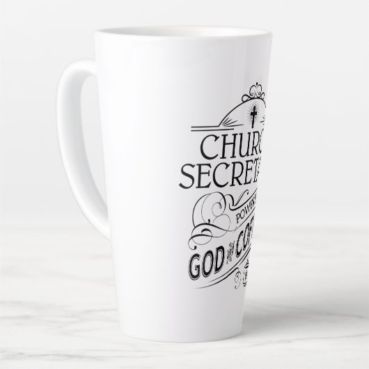 Kerk Secretaris Powered by God & Coffee Latte Mok (Linkerhoek)