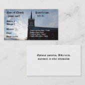 Kerk - sjabloon voor visitekaartjes (Voorkant / Achterkant)