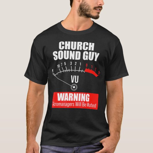 Kerk Sound Guy Muted Audio Tech Engineer T-shirt (Voorkant)