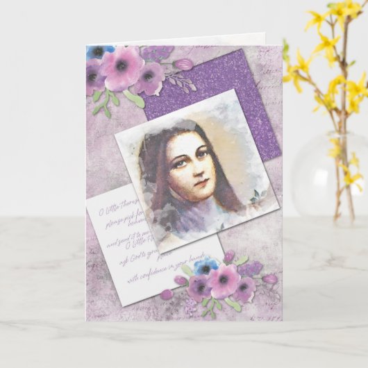  Kerk St. Therese Catholic Novena Kaart (Gele Bloem)